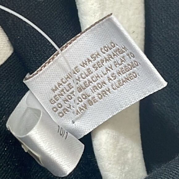 Chico’s jacket womens large Ponte perfect Sport Solid Black zip up New - Picture 9 of 9